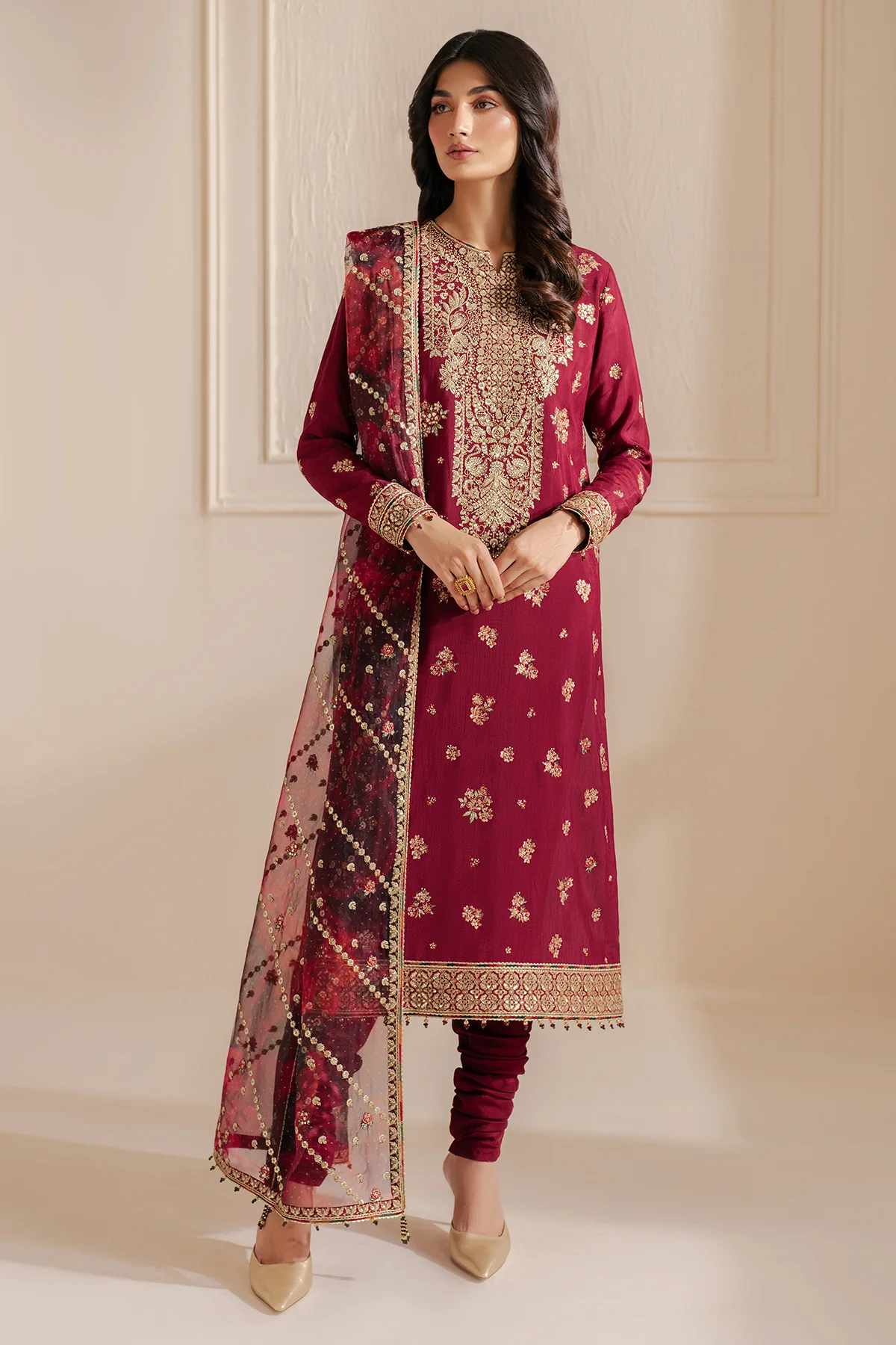 Embroidered Raw Silk UR-7052 - Image 3