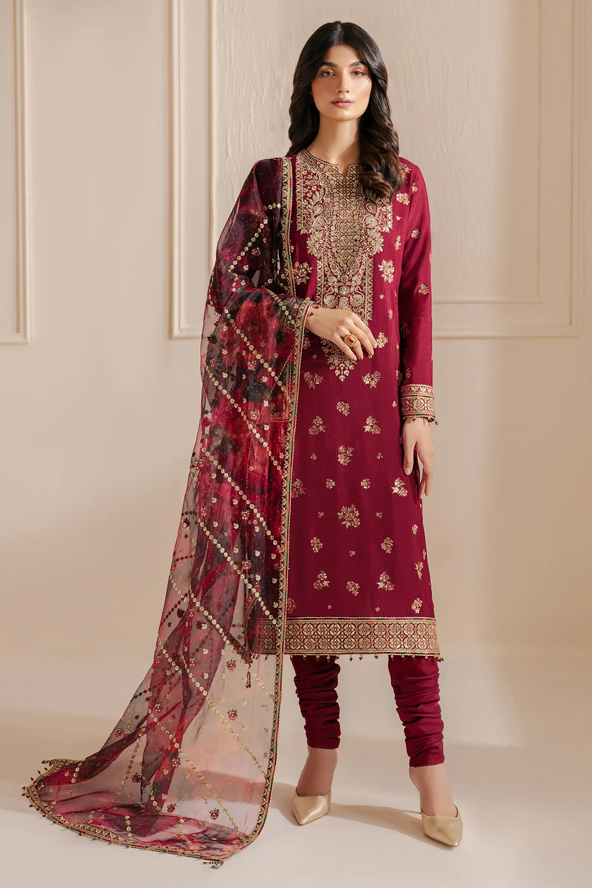 Embroidered Raw Silk UR-7052 - Image 4