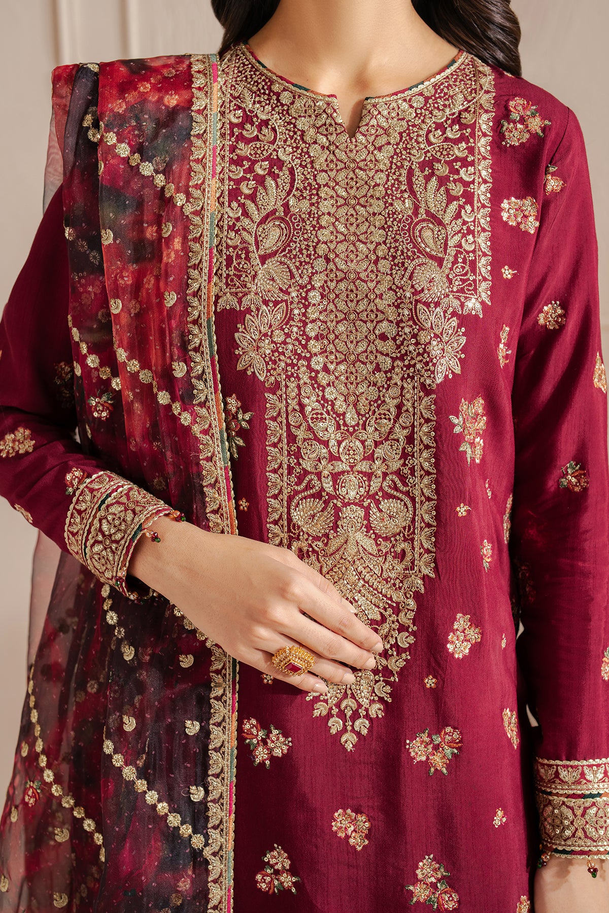 Embroidered Raw Silk UR-7052 - Image 5