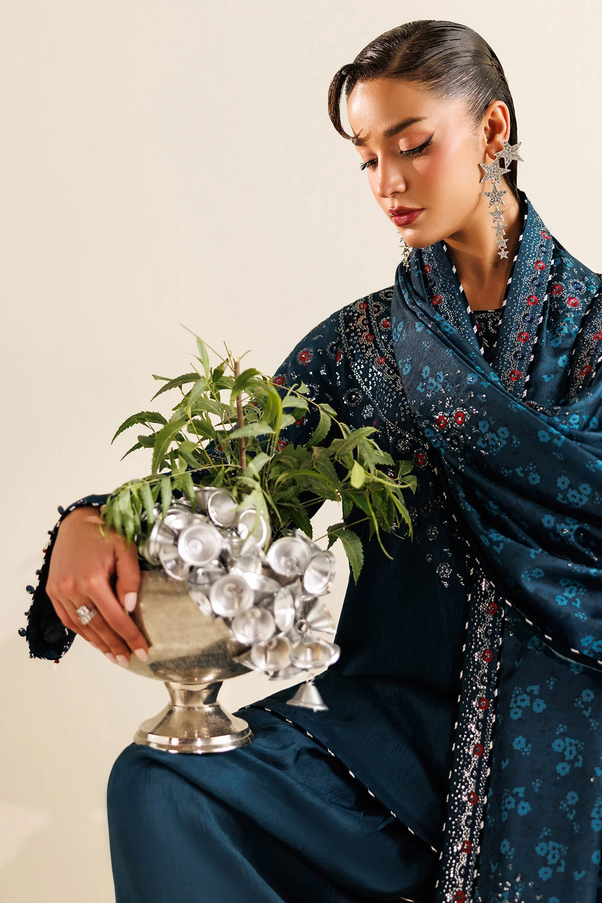 Embroidered Raw Silk UR-7062 - Image 8