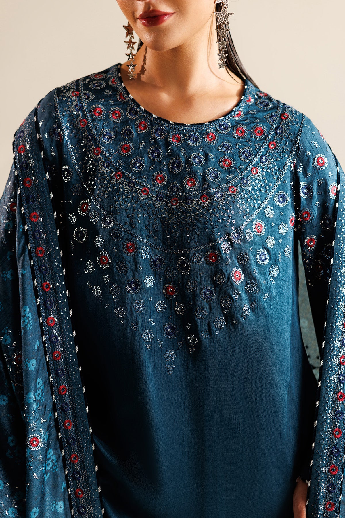 Embroidered Raw Silk UR-7062 - Image 9