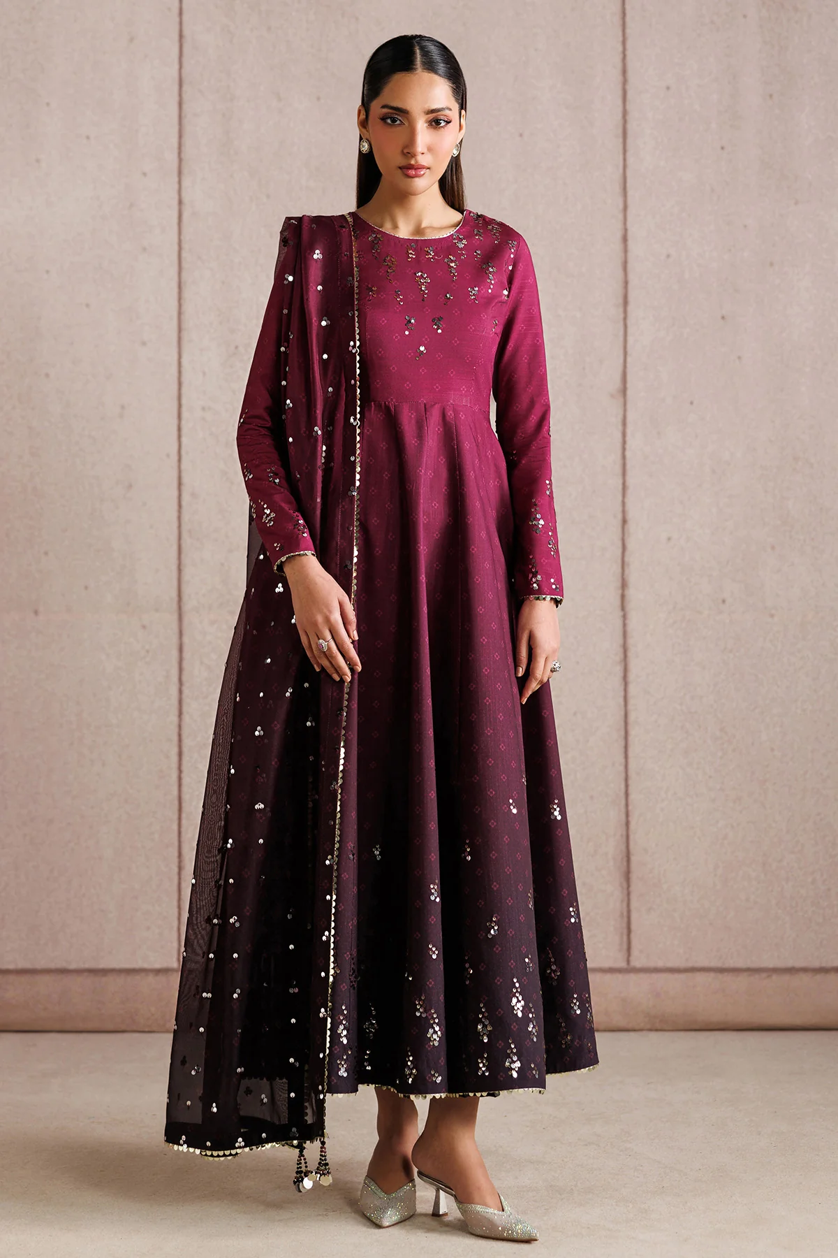 EMBROIDERED RAW SILK UR-7073 - Image 4