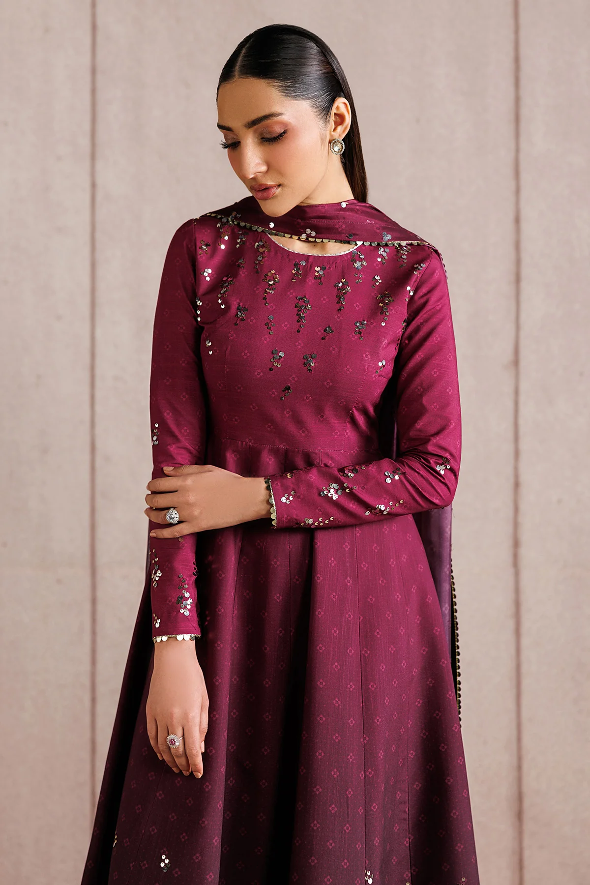 EMBROIDERED RAW SILK UR-7073 - Image 5