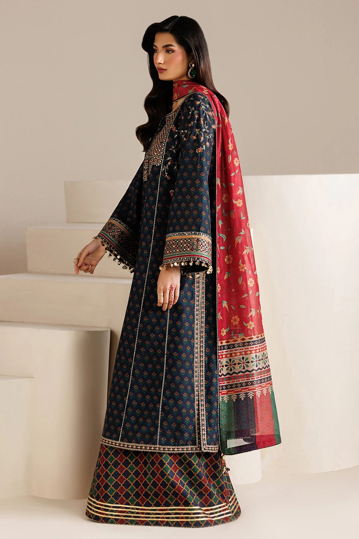 EMBROIDERED RAW SILK UR-7075 - Image 3