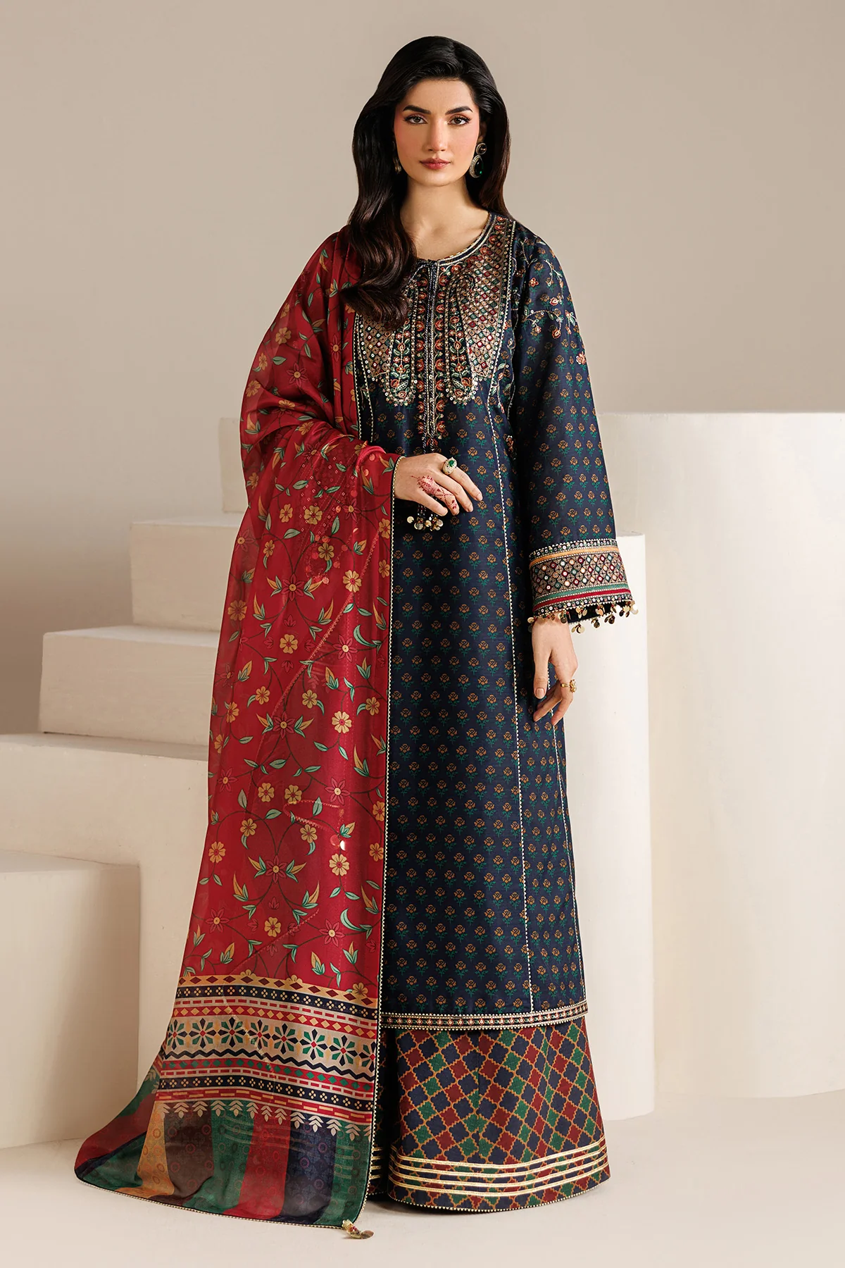 EMBROIDERED RAW SILK UR-7075 - Image 4
