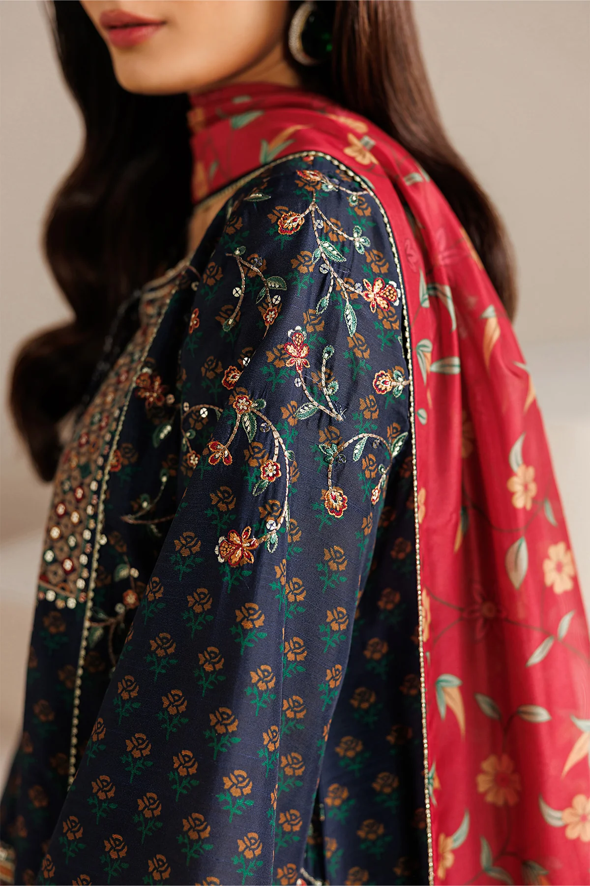 EMBROIDERED RAW SILK UR-7075 - Image 5