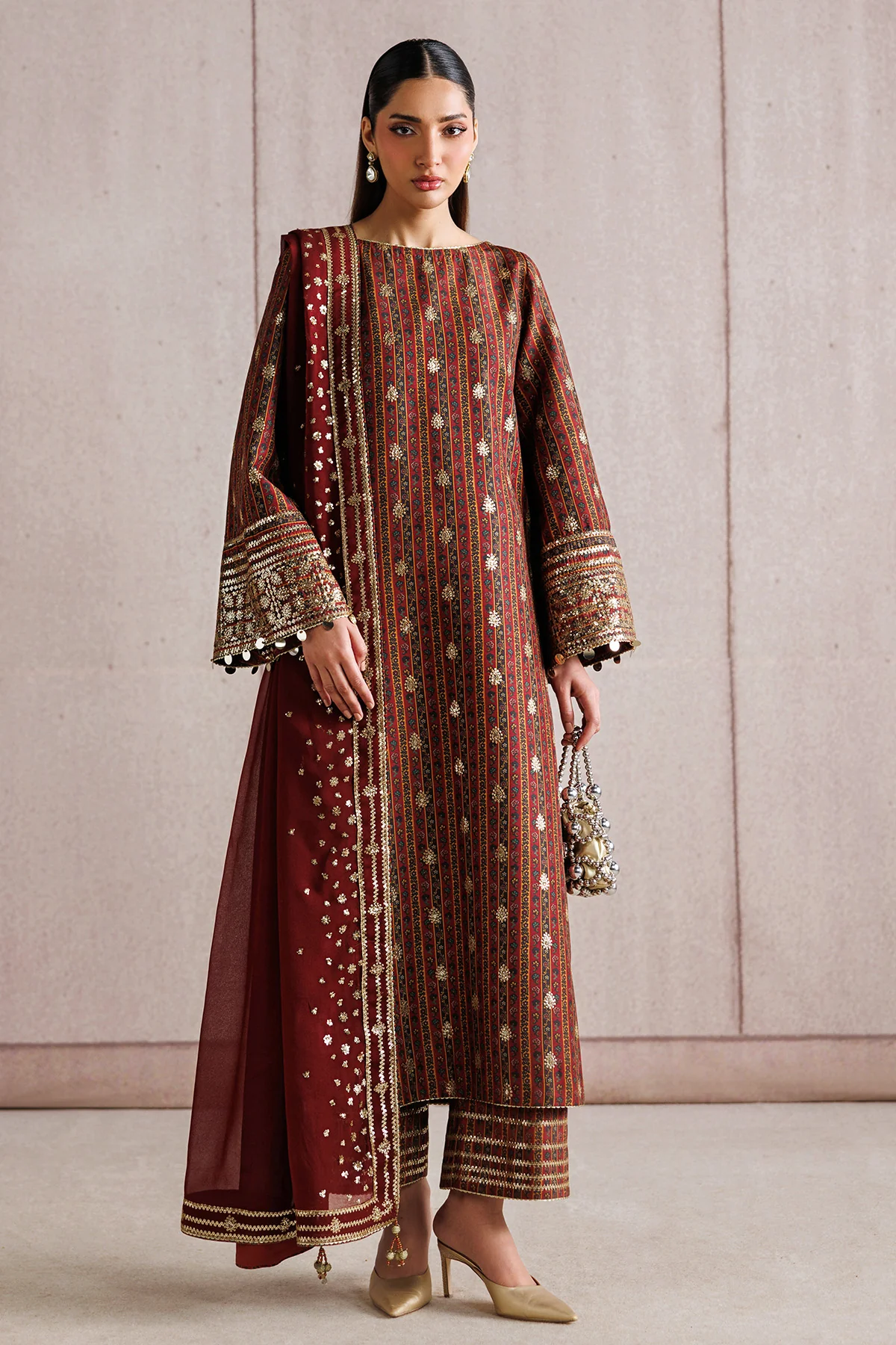 EMBROIDERED RAW SILK UR-7076 - Image 4