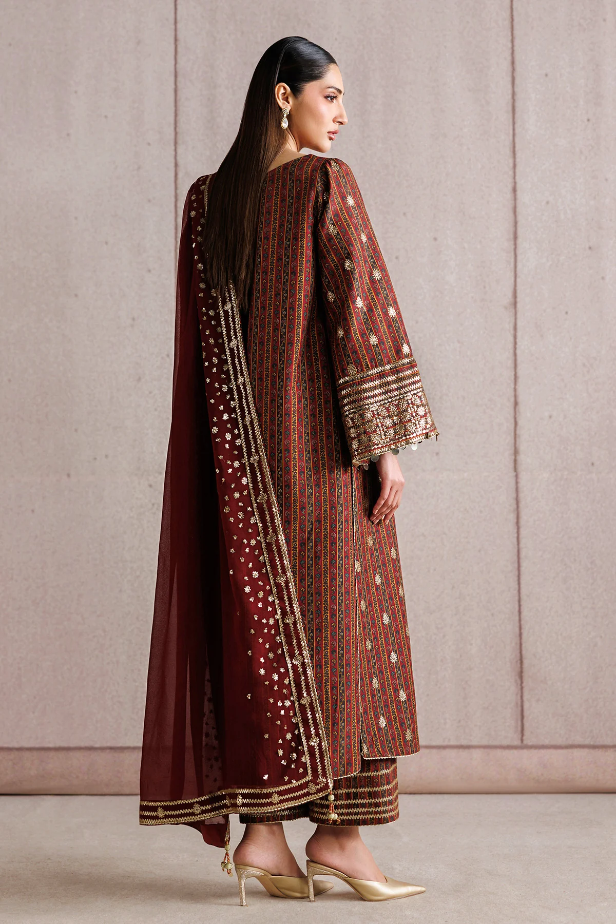 EMBROIDERED RAW SILK UR-7076 - Image 5