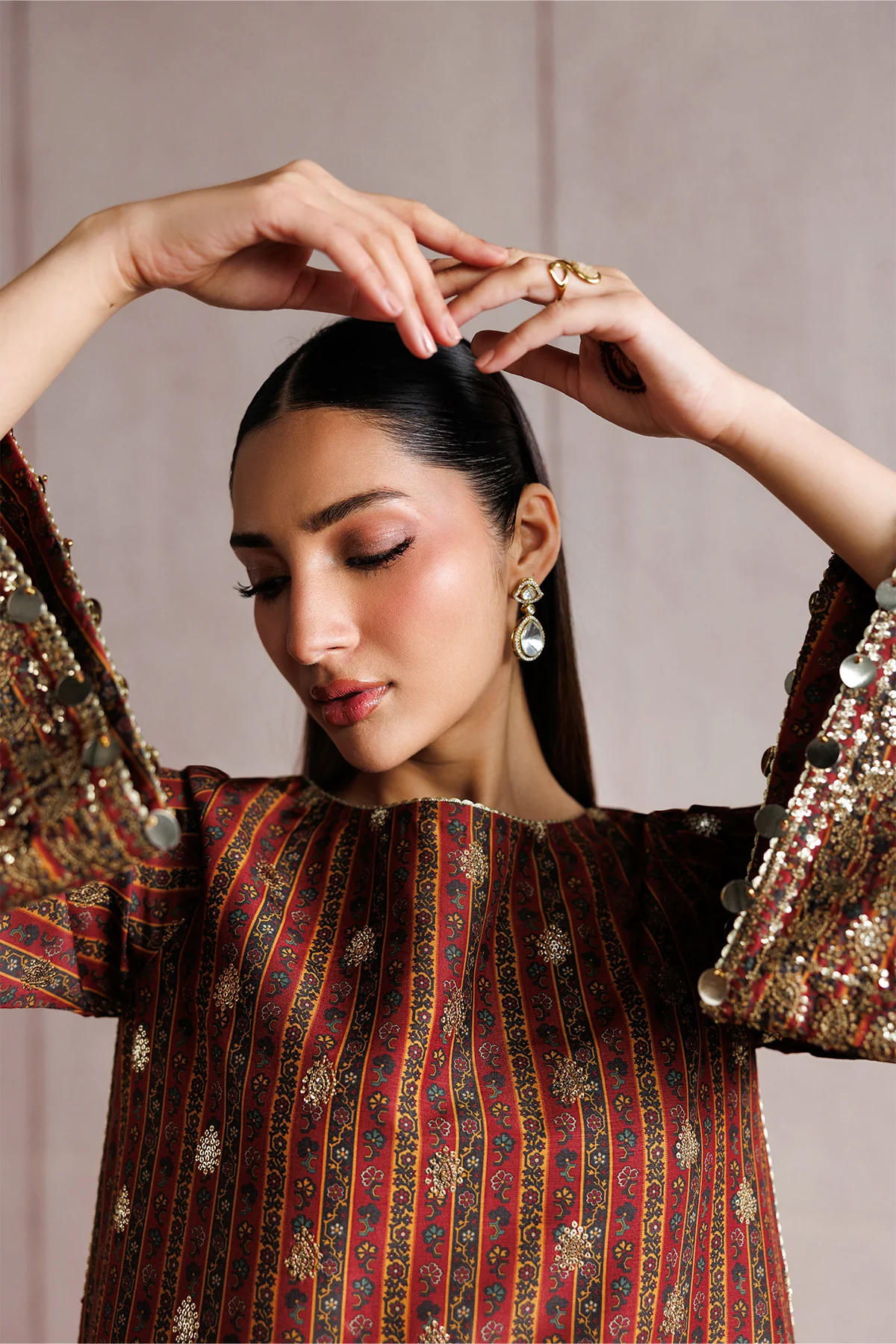 EMBROIDERED RAW SILK UR-7076 - Image 6