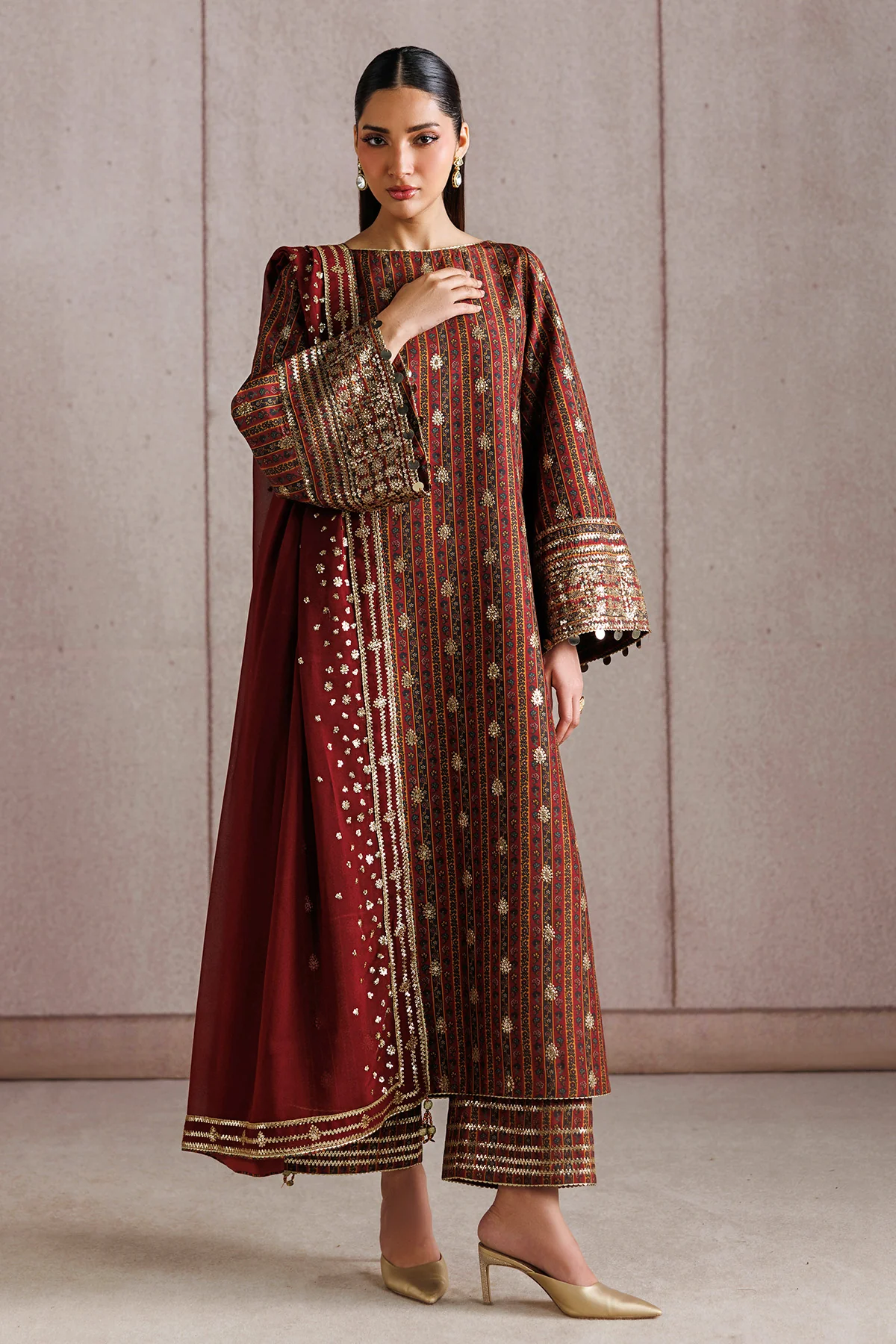 EMBROIDERED RAW SILK UR-7076 - Image 7