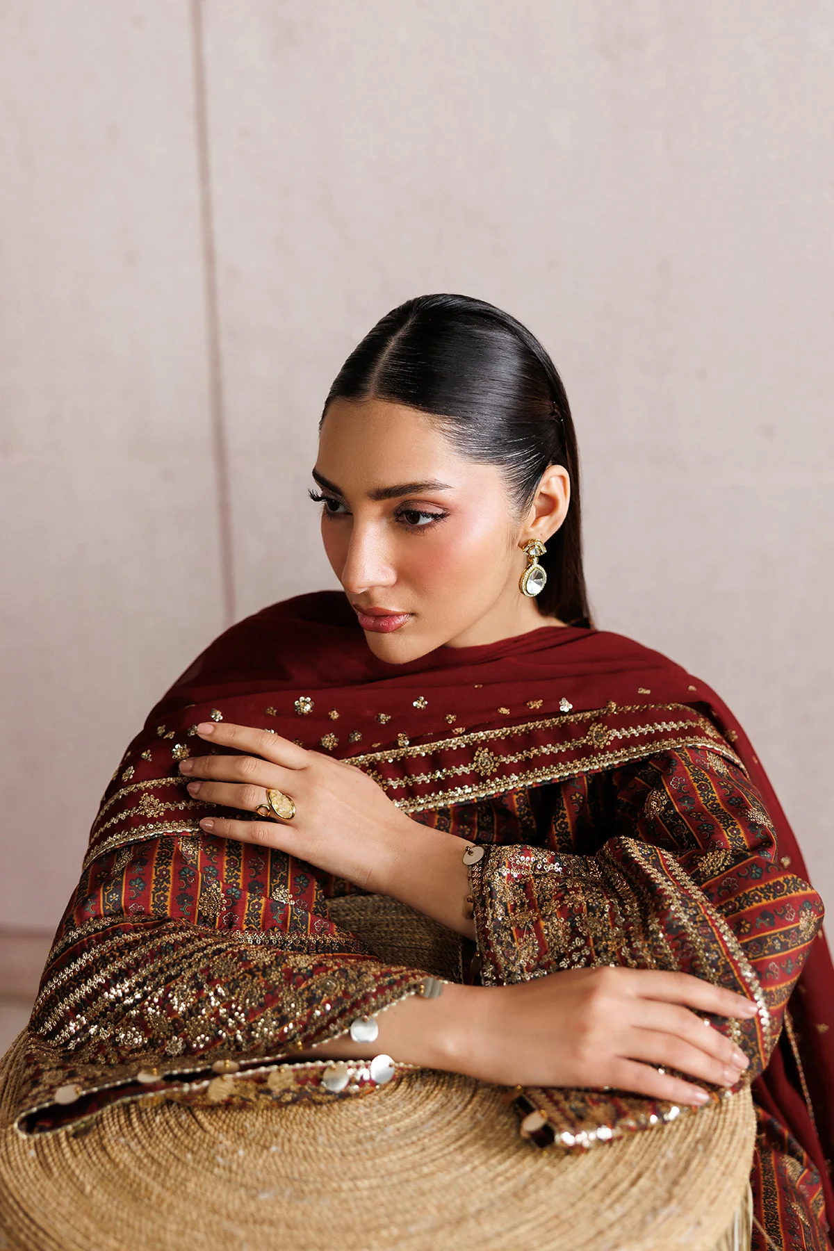 EMBROIDERED RAW SILK UR-7076 - Image 8