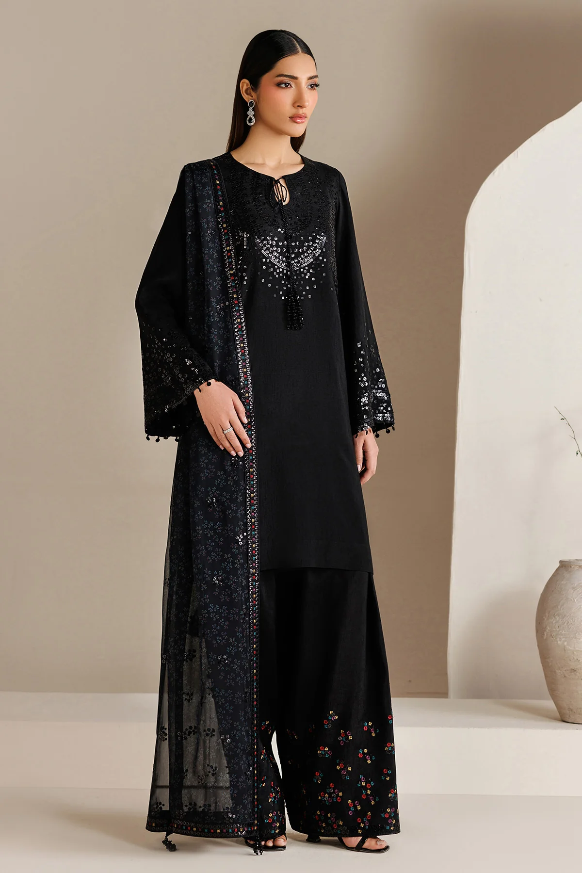 EMBROIDERED RAW SILK UR-7081 - Image 4