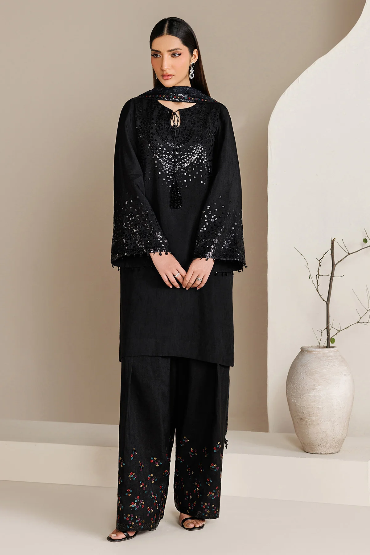 EMBROIDERED RAW SILK UR-7081 - Image 6