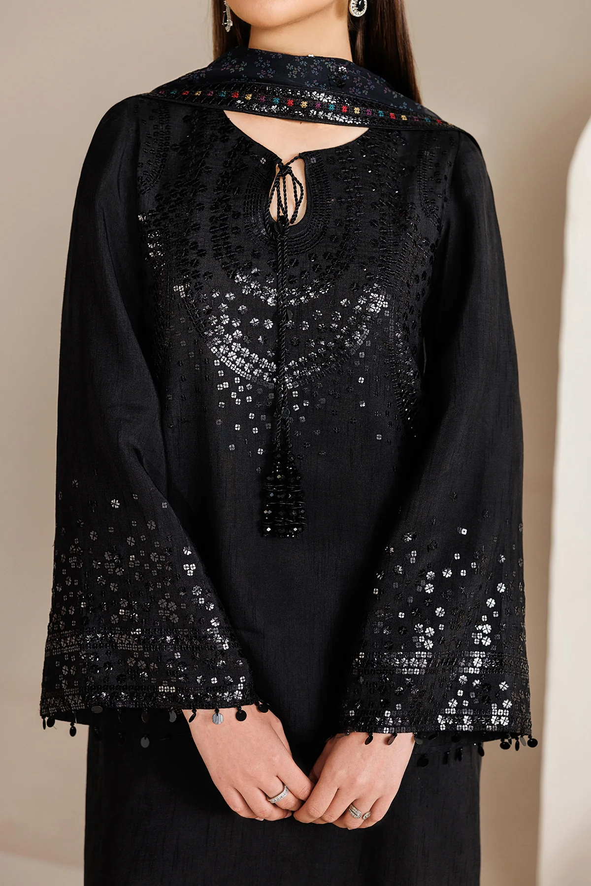 EMBROIDERED RAW SILK UR-7081 - Image 7