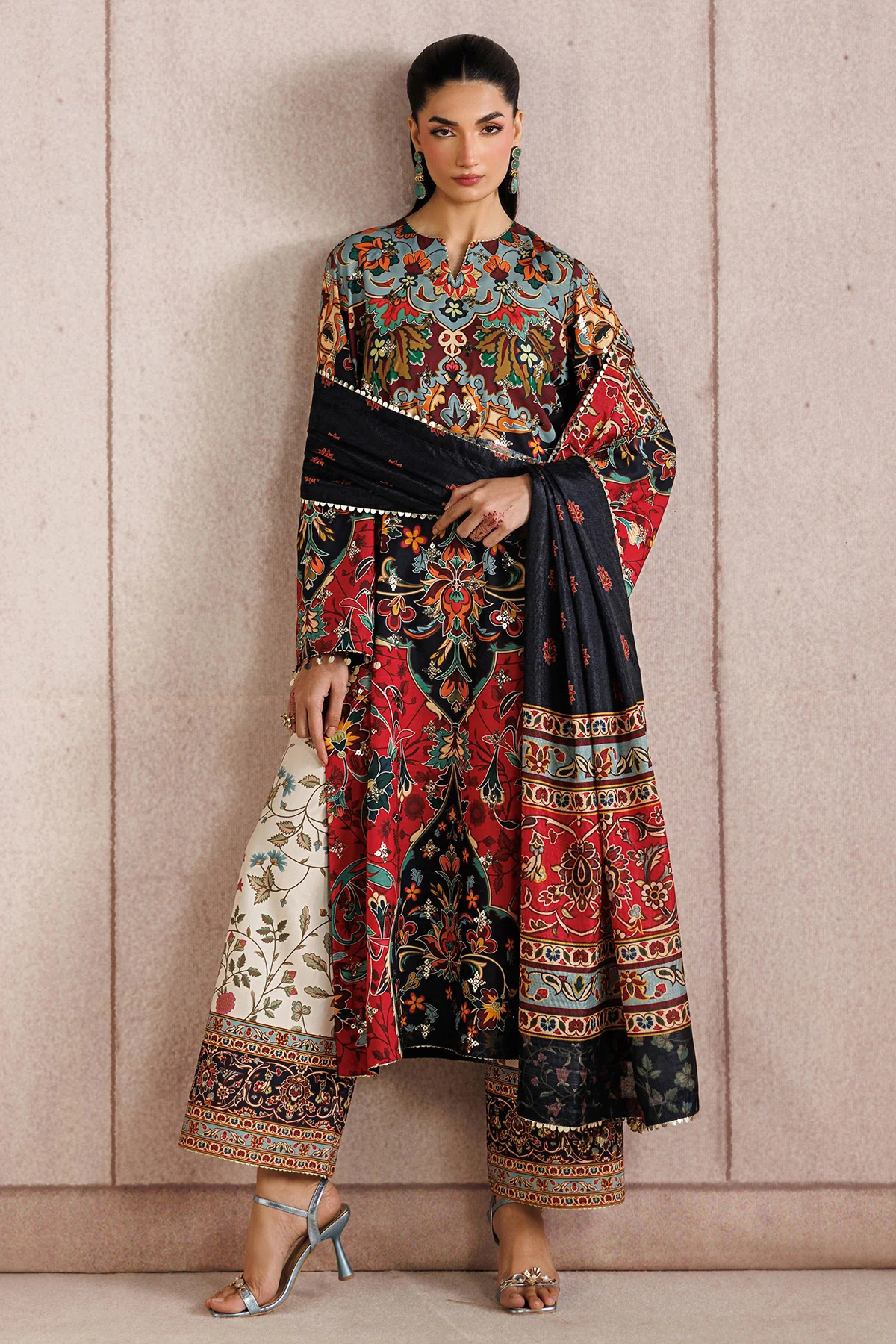 EMBROIDERED RAW SILK UR-7083 - Image 3