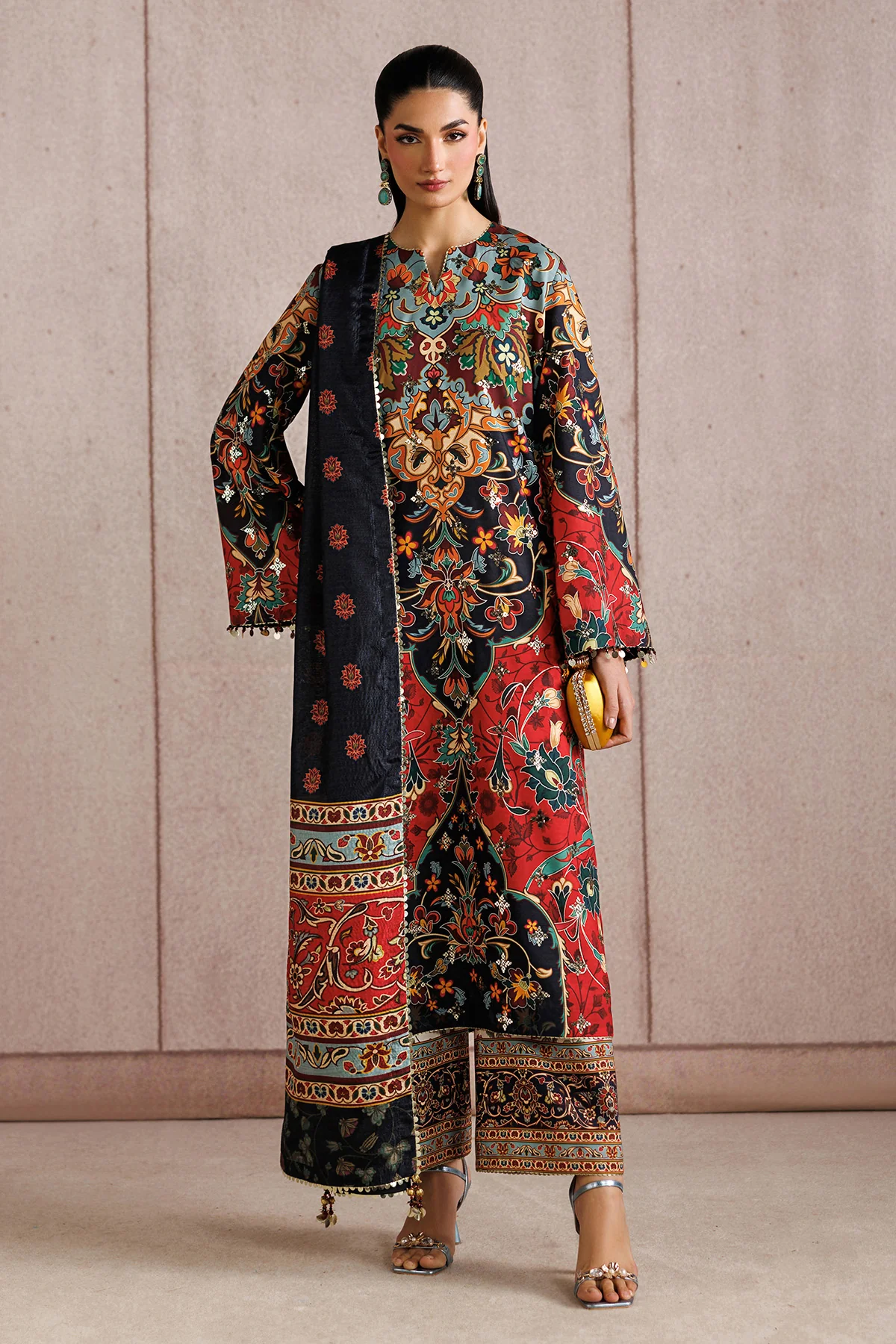 EMBROIDERED RAW SILK UR-7083 - Image 5