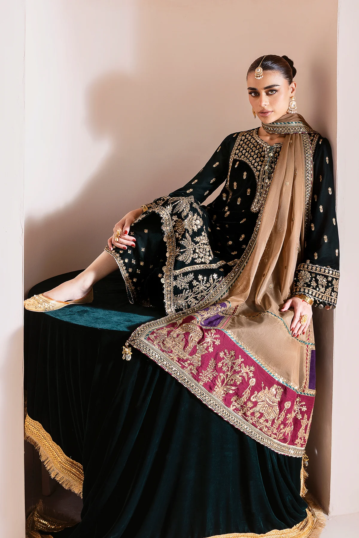 Embroidered Velvet Formal CVF D-01 - Image 5