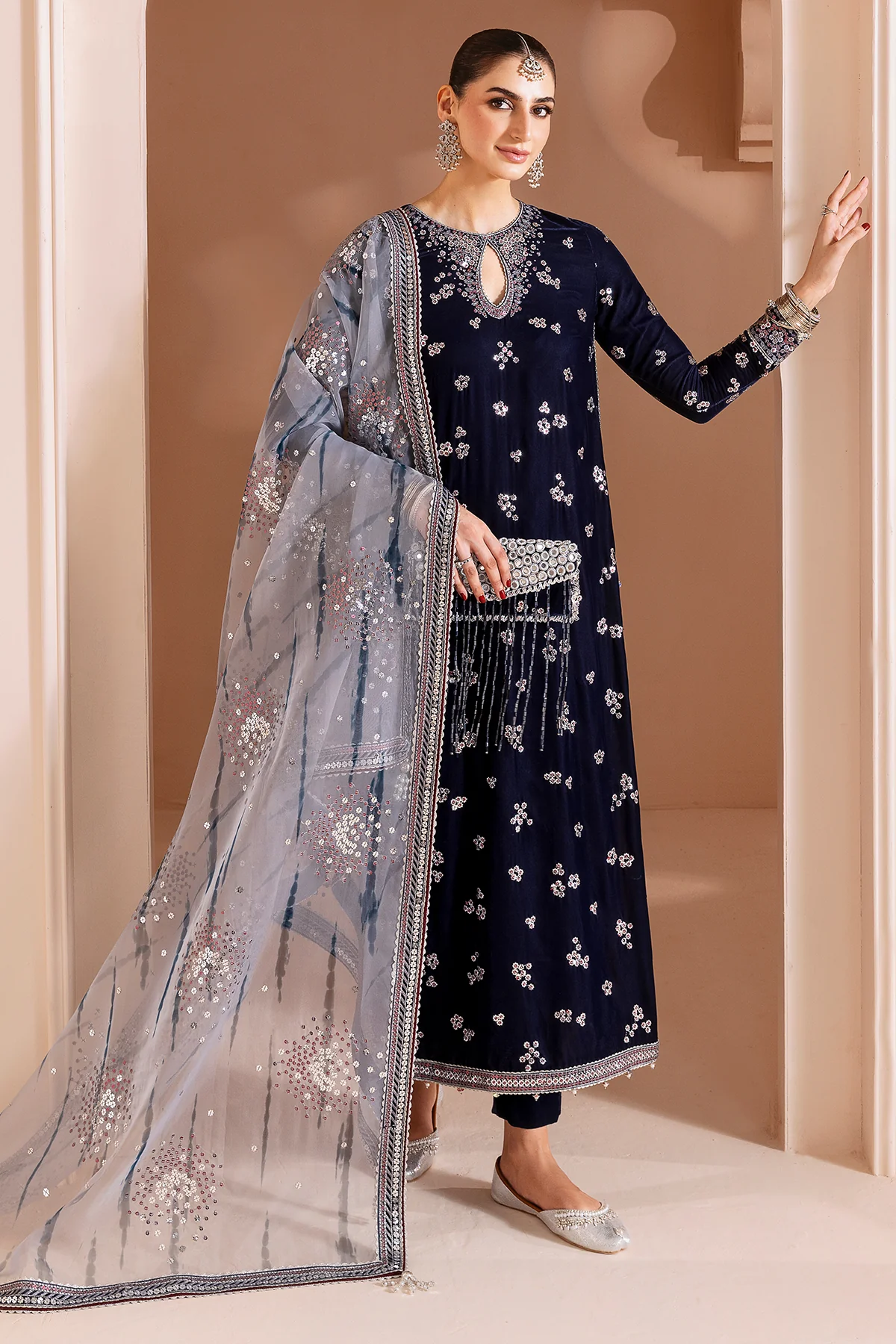 Embroidered Velvet Formal CVF D-03 - Image 6