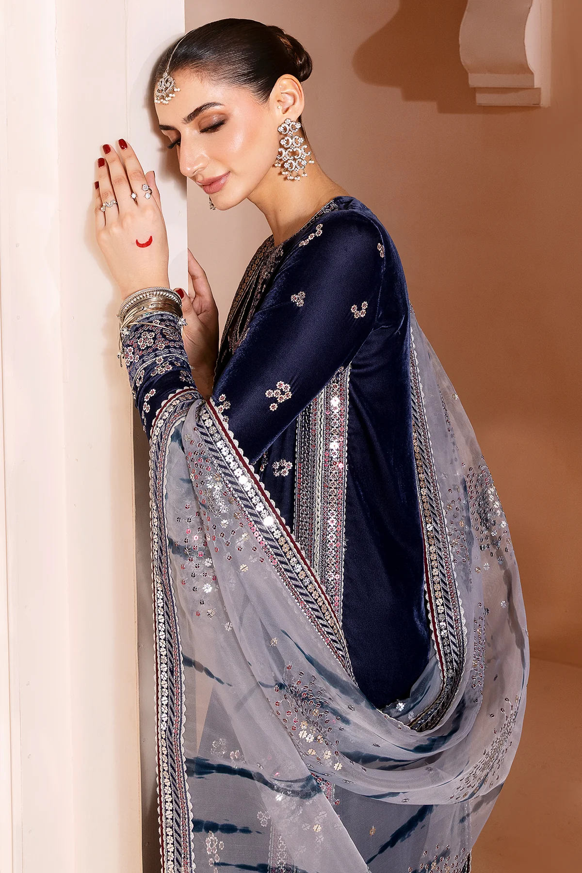 Embroidered Velvet Formal CVF D-03 - Image 7