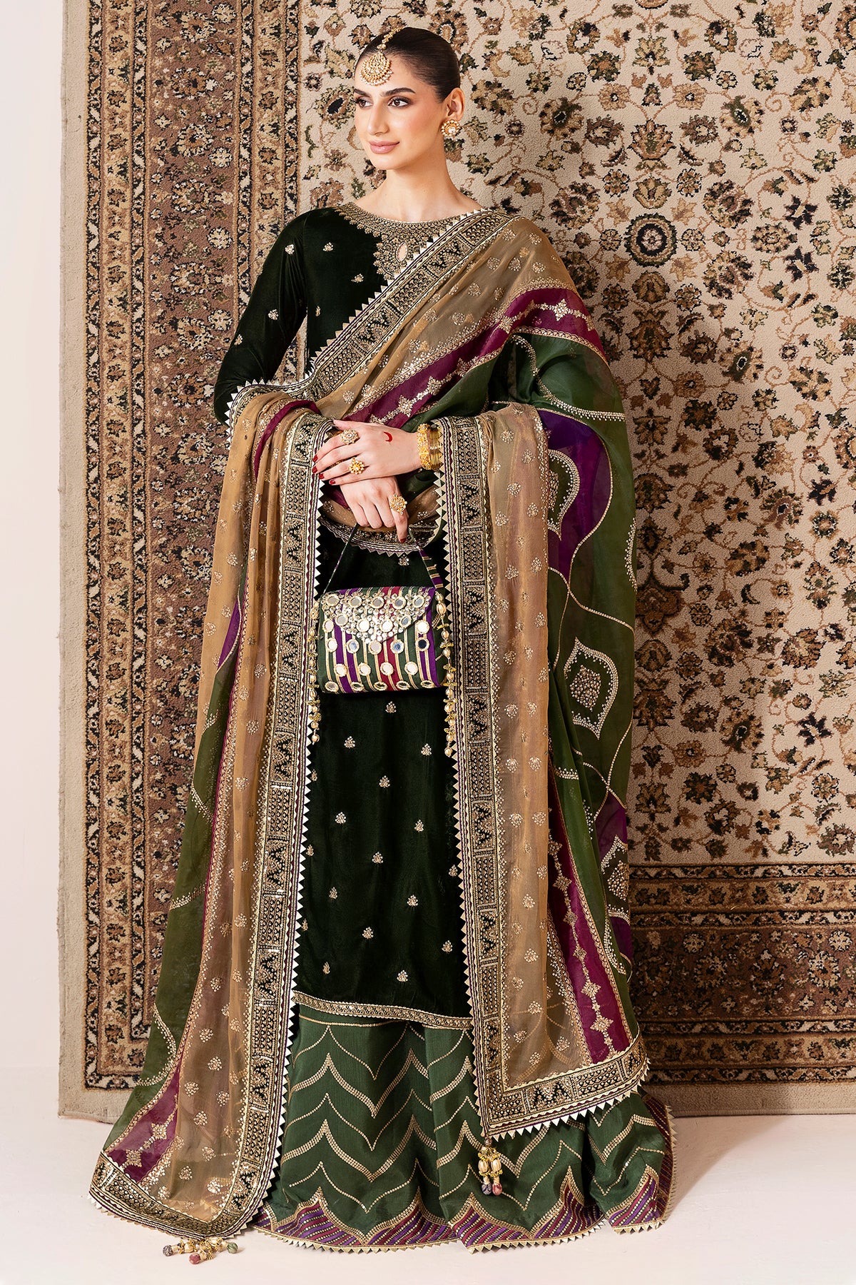 Embroidered Velvet Formal CVF D-09 - Image 4