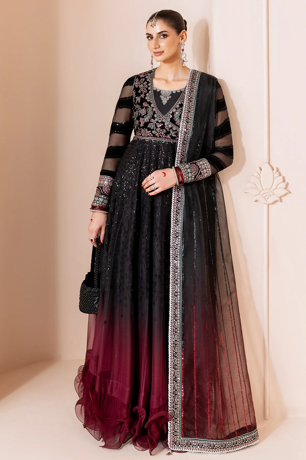 Embroidered Velvet Formal CVF D-10 - Image 5