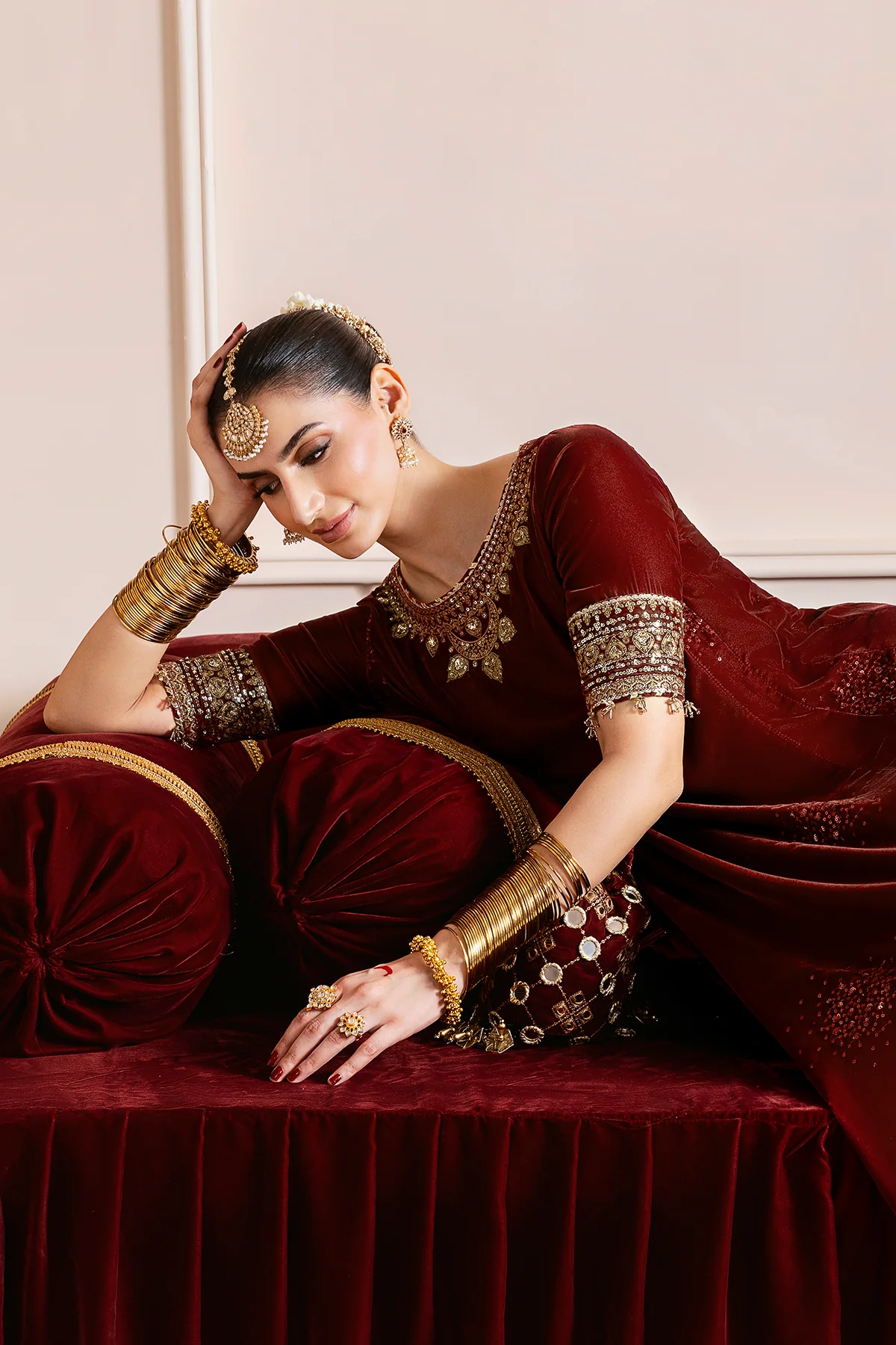 Embroidered Velvet Formal CVF D-13 - Image 6